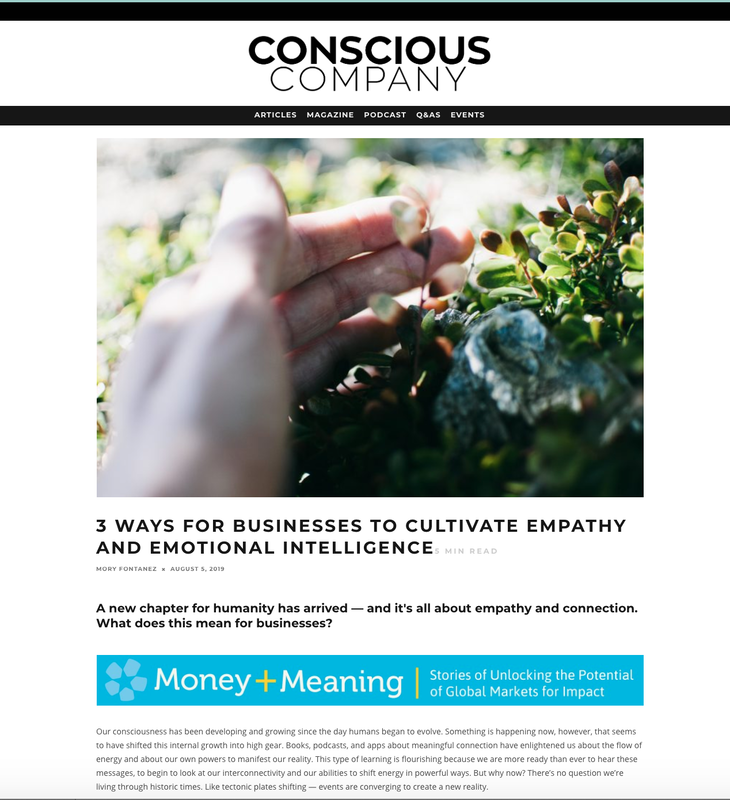 Mory Fontanez featured in Conscious Company magazine.